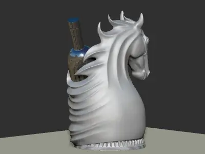 Wine holding horse  3D print model