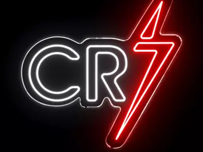 CR7 Neon Sign 3D model