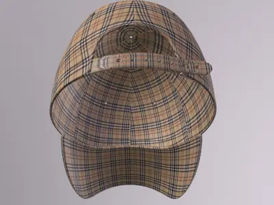 BURBERRY BASEBALL CAP PBR Low-poly 3D model