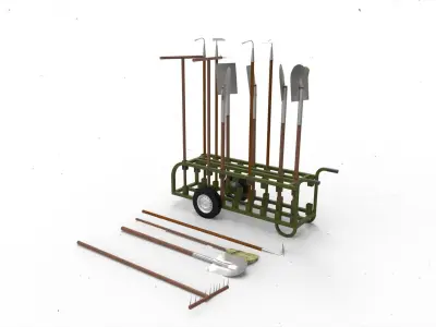 Farmer equipment 3D model