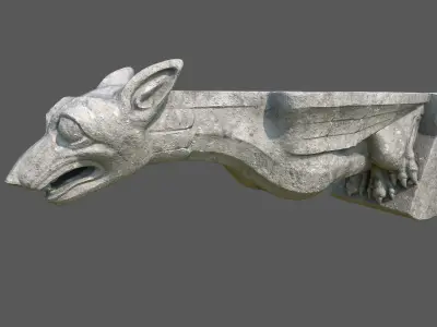 Gargoyle08 Low-poly 3D model