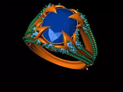 ring 1 orange and 3D print model
