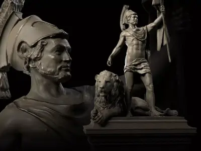 Statue Low-poly 3D model