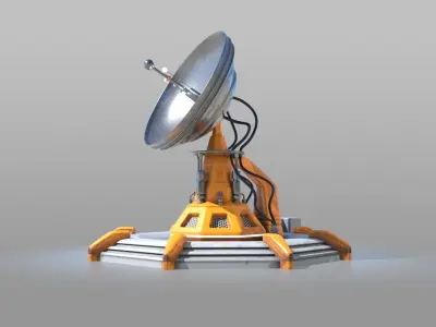 Scifi locator Low-poly 3D model