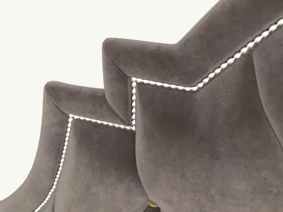 Bed capitonne D0345 3D model