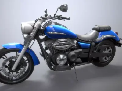 Yamaha Midnight motorcycle Low-poly 3D model