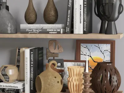 vase decorative set 01 3D model