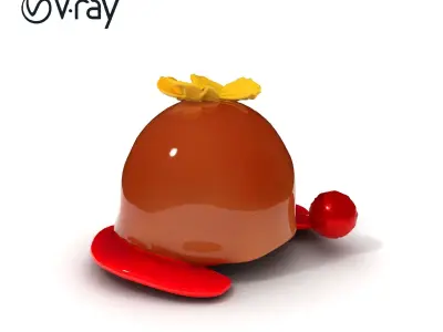 Chocolate Dessert with Raspberry model pack Low-poly 3D model