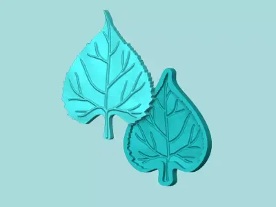 Sunflower Leaf 03 - Silicone Mold Maker - Template 3D print model