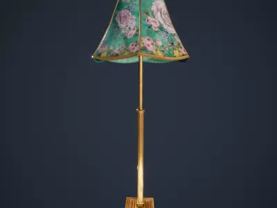 Victorian Standard Lamp  Floor Lamp Low-poly 3D model