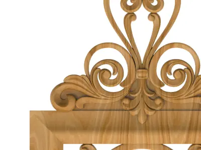 Carved picture frame STL 3D model 124