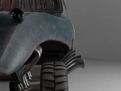 Antic Car Low-poly 3D model