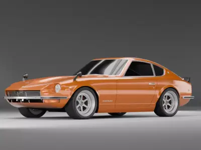 Classic Sports Car 3D Model Nissan Datsun 240Z 3D model