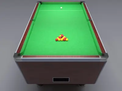 Super League Pool Table  Low-poly 3D model