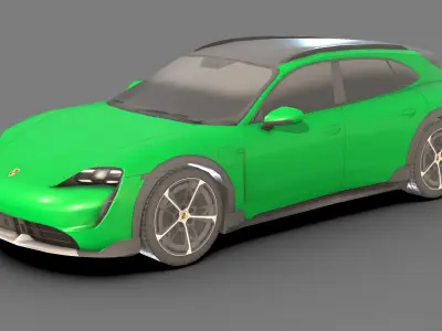 Low-poly Porsche 3D Models Low-poly 3D model