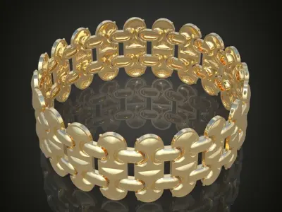 Exclusive Bracelet model 3D printable model 0006 Free 3D print model