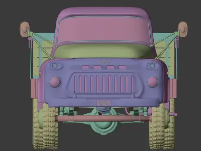 GAZ-53 old truck 3D model