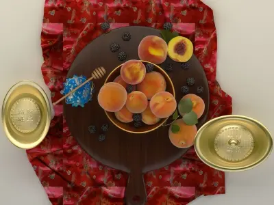 Chinese Gold Ingot  3D model