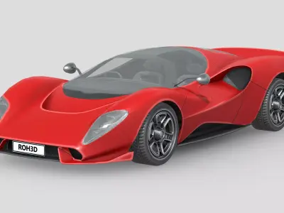 De Tomaso P72 2020 Low-poly 3D model