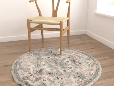 Round Rug Set 150 3D model