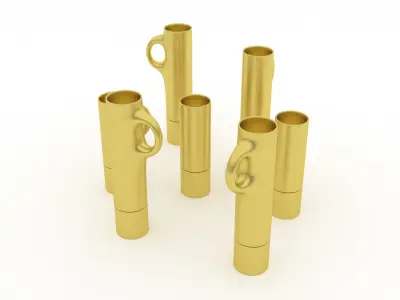 Golden Cups Decor - 3ds Max Free 3D model