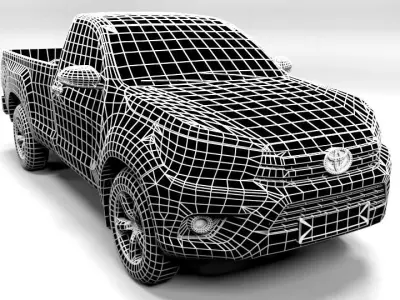 TOYOTA HILUX SINGLECAB Low-poly 3D model