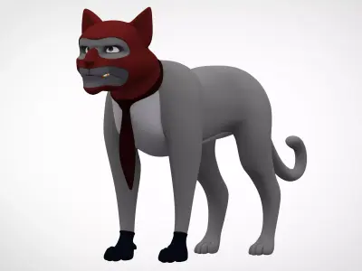 TF2 Spy Cat Low-poly 3D model