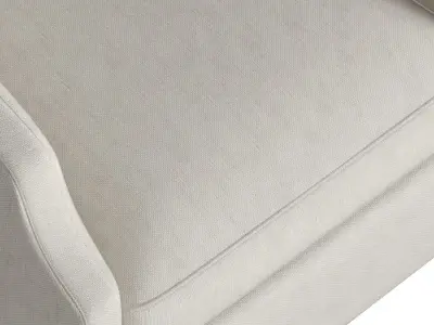 Curved Back Swivel Glider 3D model