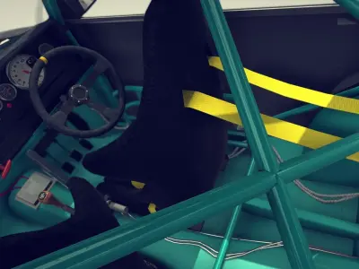 Cartoon Drift Car 3D model