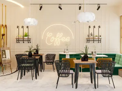 coffee restaurant caffe 3D model coffe 3D model