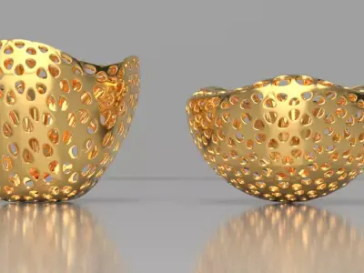 Decorative vase 2 peces LS design 3D model