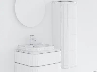 Duravit Happy D2 Plus  Vanity unit Low-poly 3D model