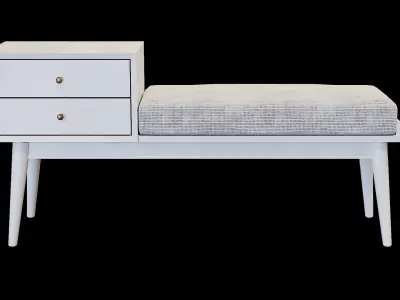 Landon Entryway Bench Low-poly 3D model