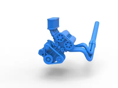Engine of Midget car Scale 1 to 25 3D print model
