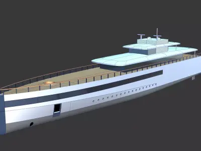 Feadship Venus Steve Jobs Yacht - NURBs and Polygon Model 3D model