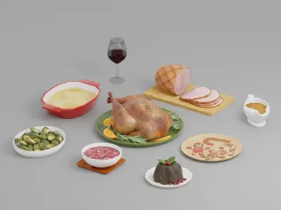 Christmas Pack 01 3D Model Collection