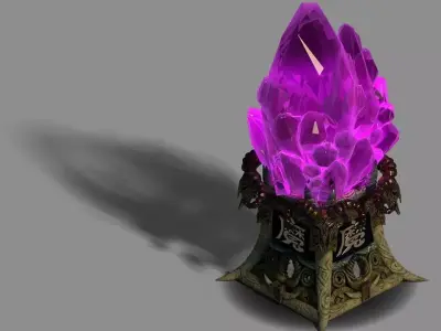 Stone Town Magic Cave - Crystal Statue 01 3D model