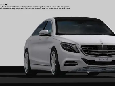 Mercedes Benz S-Guard Low-poly 3D model