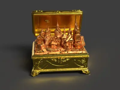 Chinese treasure  Low-poly 3D model