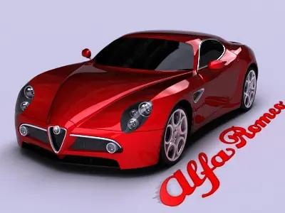 Alfa Romeo 8C std mat 3D model
