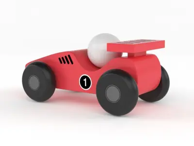 Red Toy Car 3D model purchase