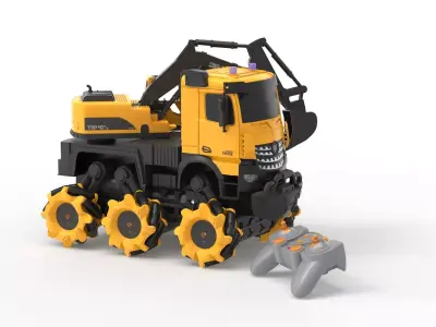 Silvergear Remote Control Excavator Low-poly 3D model