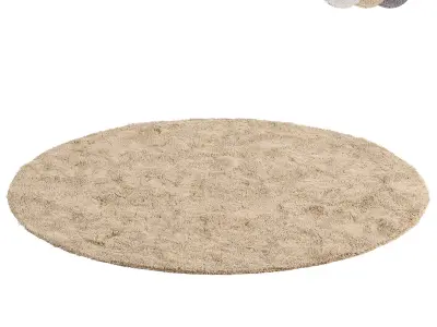 Chic faux fur rug Low-poly 3D model