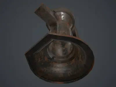 Hand Pump 2B Low-poly 3D model