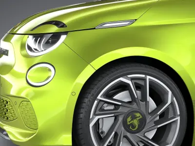 Fiat 500e Abarth 2023 3D model