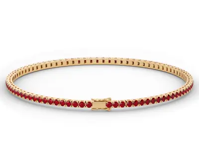 Diamond Tennis Bracelet 2mm 3D print model