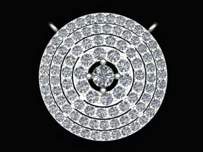 Round Diamond Pendant 3D print model