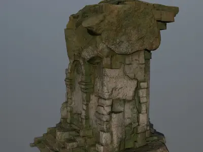 statue stone Low-poly 3D model