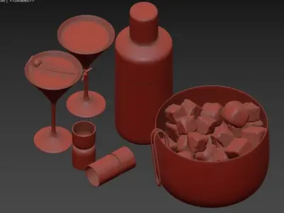 viv martini set 3D model