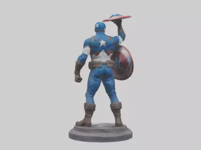 Captain America statue model 3D model